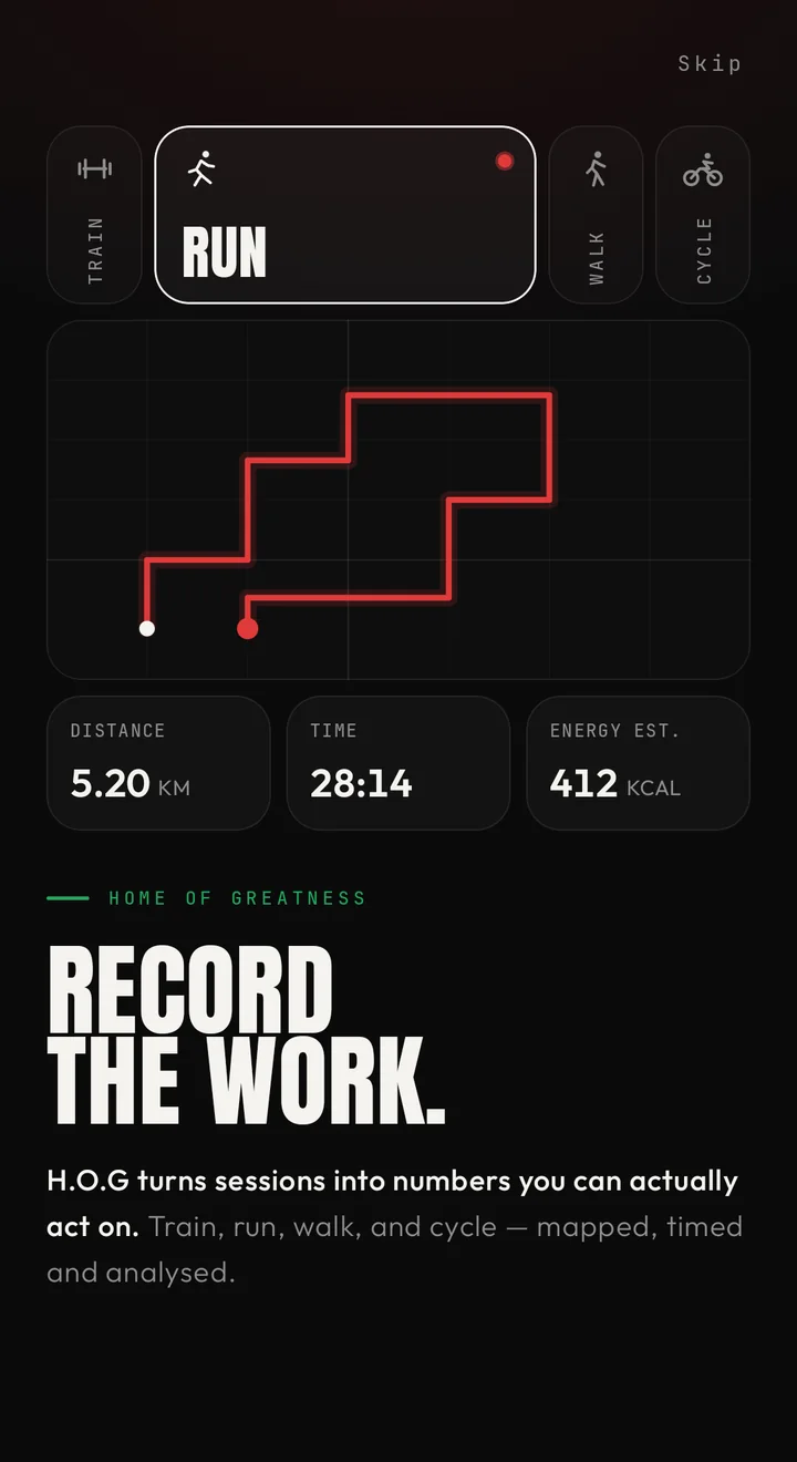 Record the work — a run mapped, timed and analysed
